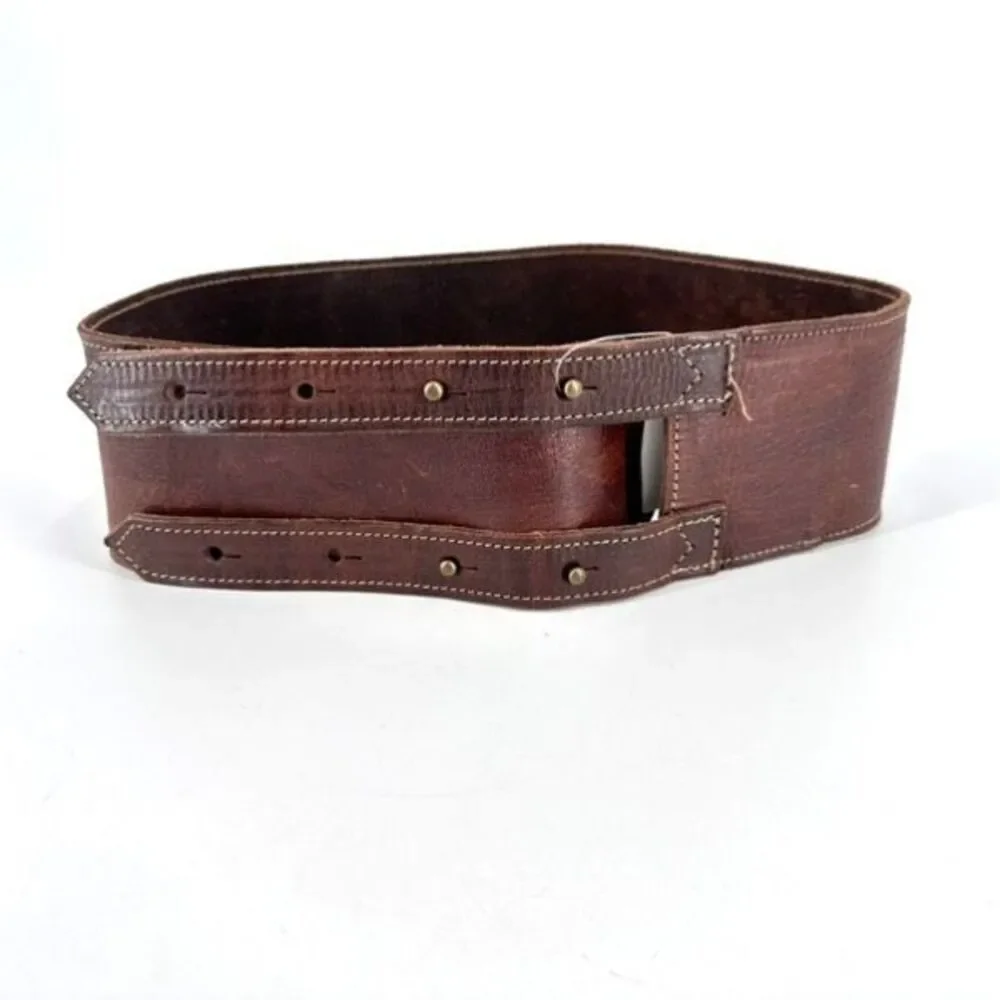 NWT Motif 56 Women's Wide Genuine Leather Belt Chocolate Size Large‎